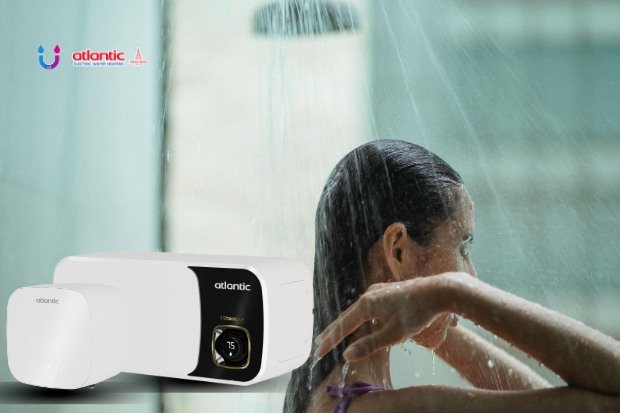 Water heater minimalis di kamar mandi modern dengan shower air hangat